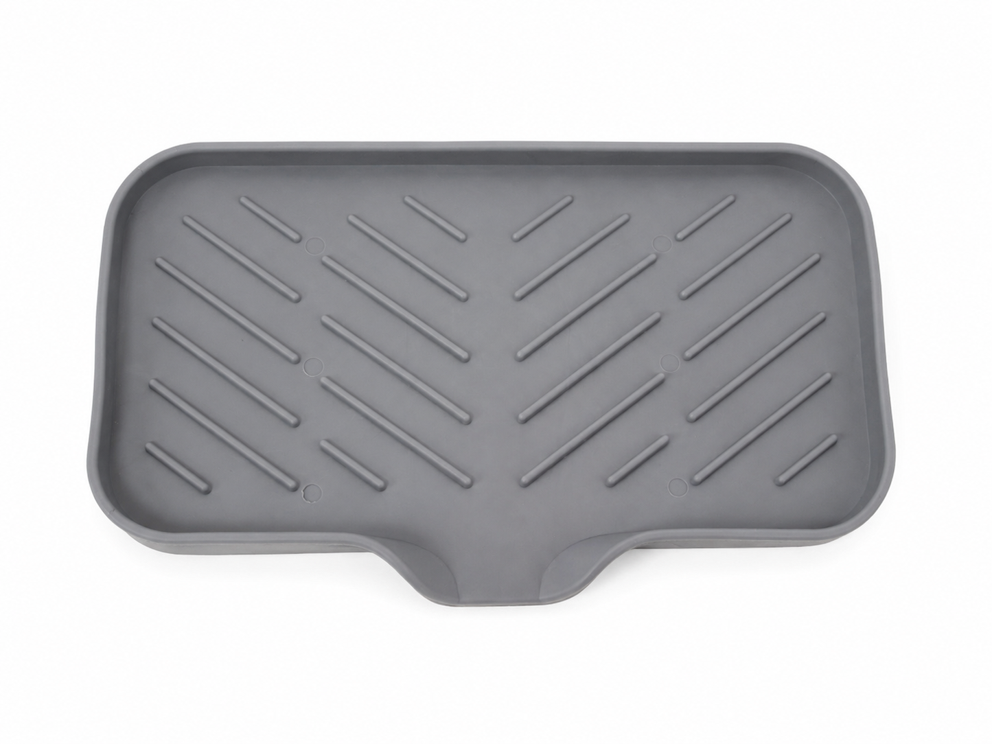 Bandeja Escurridora de Silicona Gris para Encimera de Cocina.
