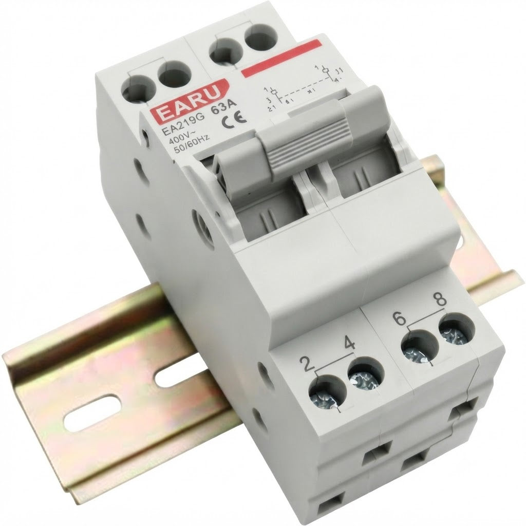 Interruptor de transferencia manual de doble potencia EARU (modelo EA219G-2P-63A)
