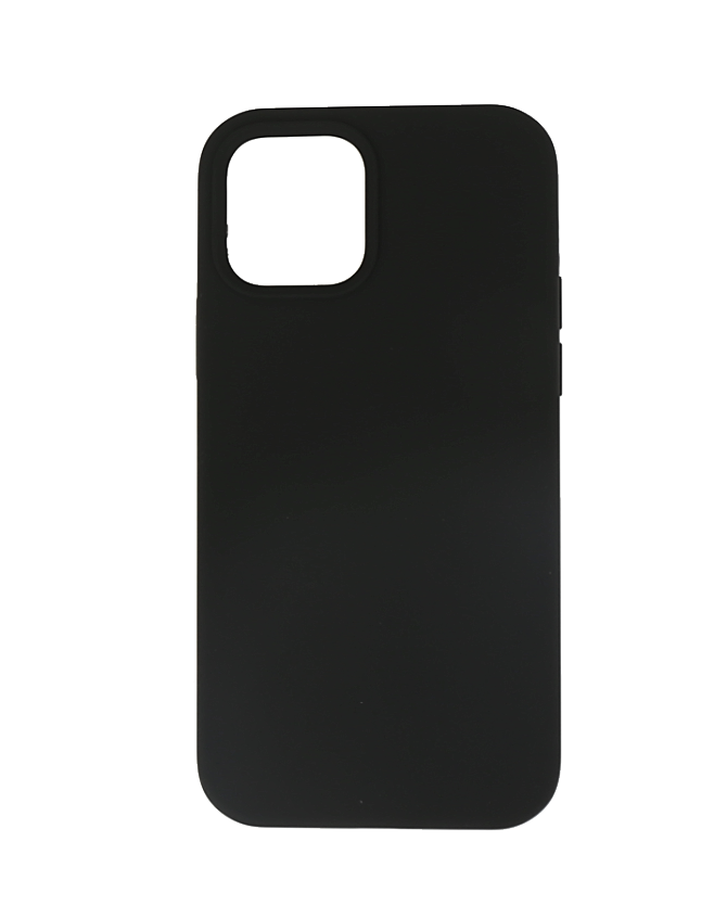 Case de silicona negra para iPhone 12 y iPhone 12 Pro