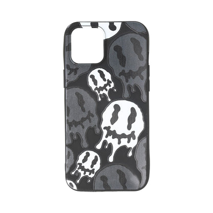 Funda para teléfono con patrón de cara sonriente compatible con iPhone X