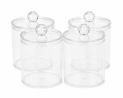 Set de 4 Organizadores Transparentes con Tapa para Almacenamiento.