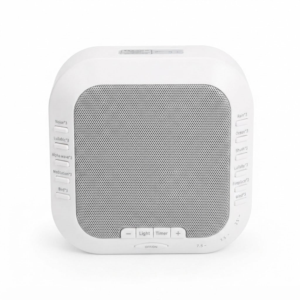 Caja de una máquina de ruido blanco y ayuda para el sueño.