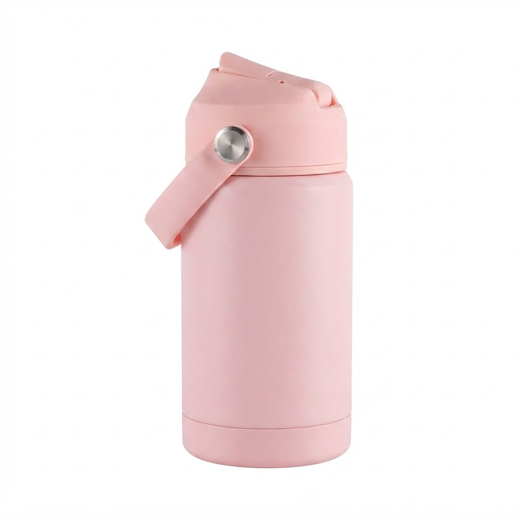 Botella térmica rosa de 350 ml.