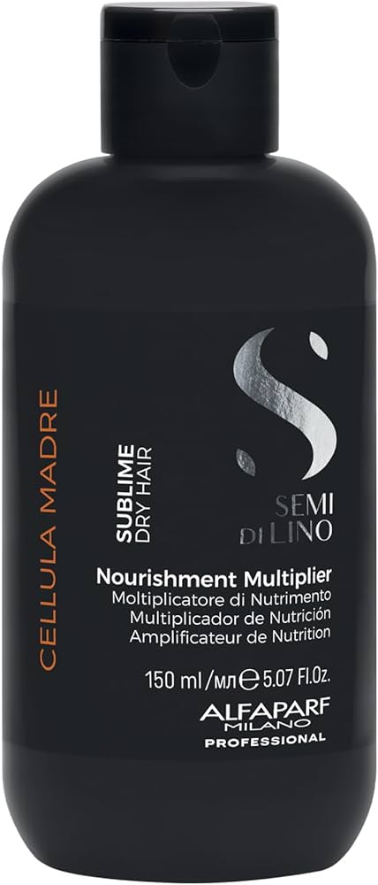 Frasco de tratamiento capilar, diseñado para nutrir el cabello seco, aumentar su brillo y proteger el color sin dejarlo pesado.