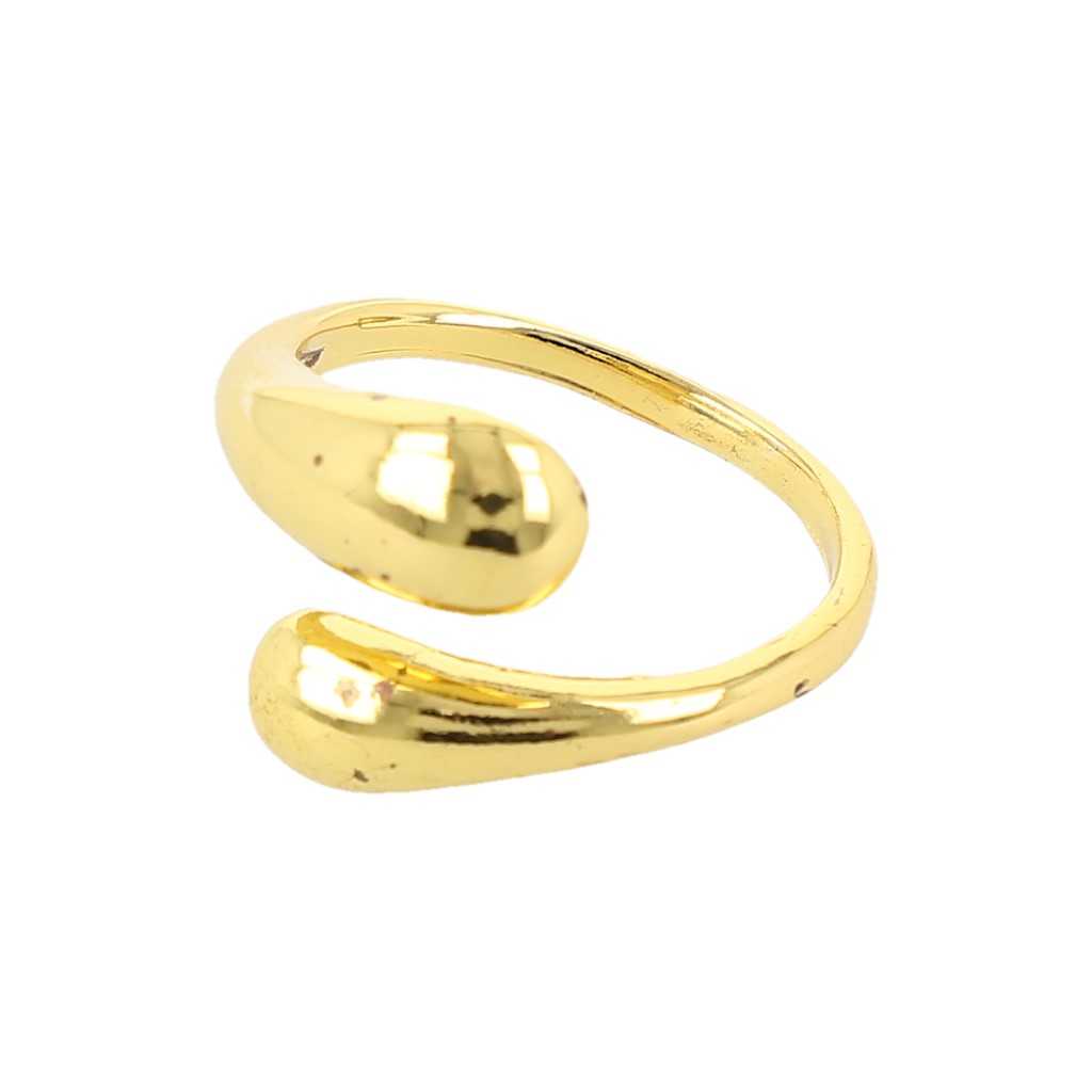 Anillo en forma de gotas color dorado