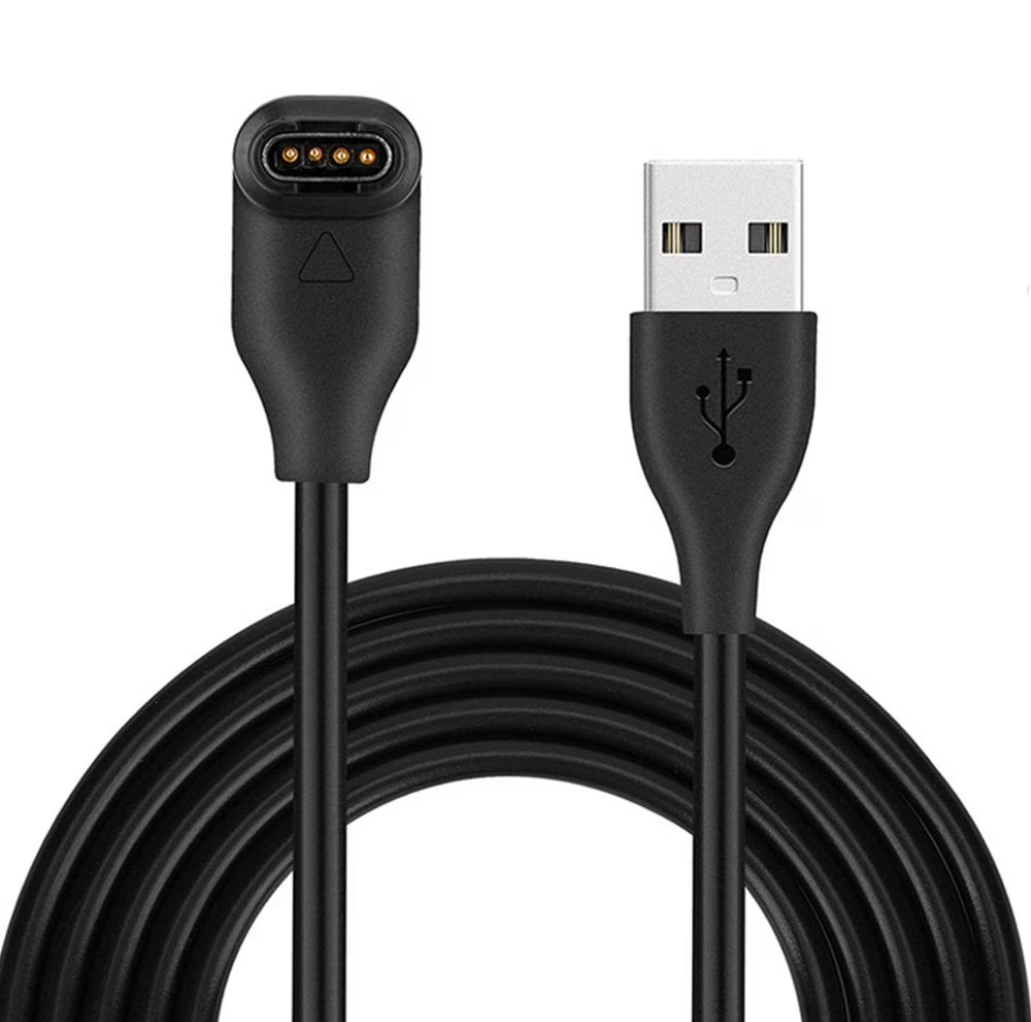 Cable de carga USB de 4 pines compatible con varios modelos de relojes inteligentes Garmin.