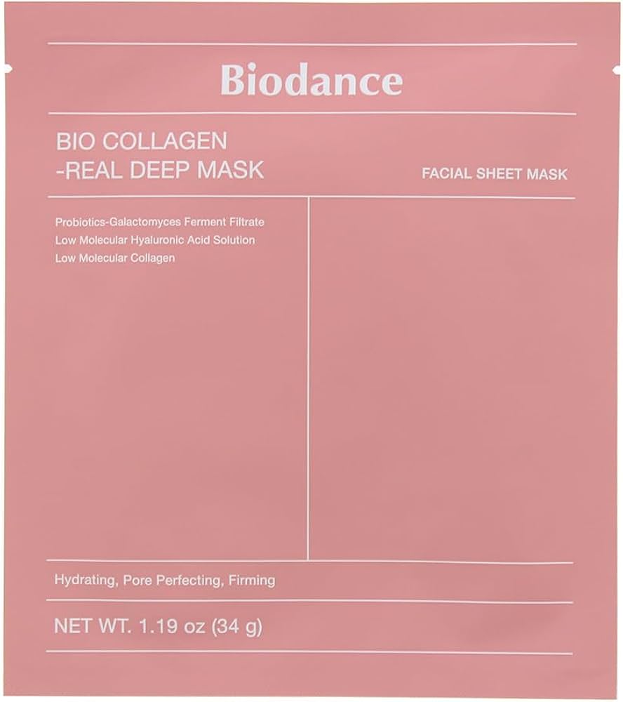 Pack de 4 mascarilla facial diseñada para hidratar profundamente y mejorar la elasticidad de la piel.