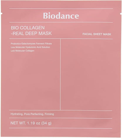 Pack de 4 mascarilla facial diseñada para hidratar profundamente y mejorar la elasticidad de la piel.