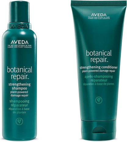 Dúo de champú fortalecedor y un acondicionador diseñados para reparar y fortalecer el cabello dañado.