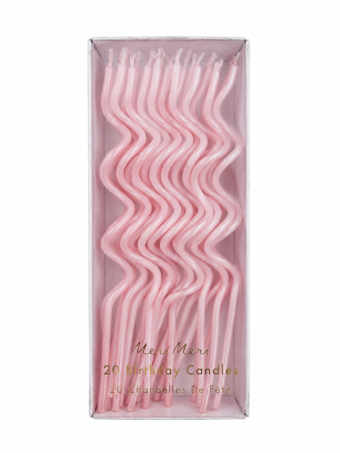 Velas Onduladas Decorativas Color Rosa para Pastel de Cumpleaños.