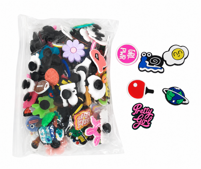 Set de Charms Decorativos para Crocs con Diseños Surtidos para Personalizar Calzado.