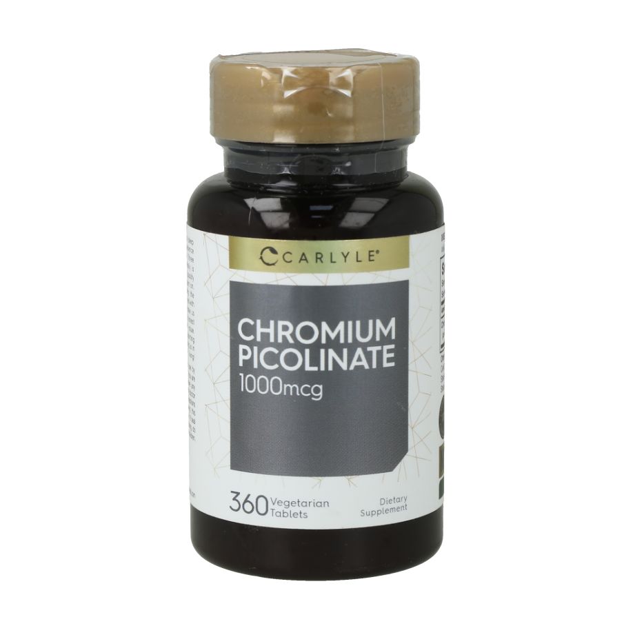 Carlyle Ultra Picolinato de Cromo 1000 mcg | 360 comprimidos vegetarianos
