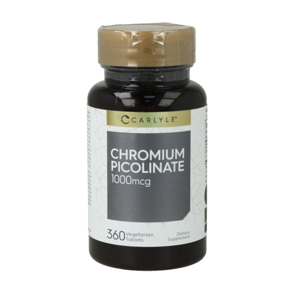 Carlyle Ultra Picolinato de Cromo 1000 mcg | 360 comprimidos vegetarianos
