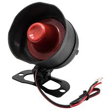 Sirena de alarma universal para automóvil de 12V con tono único.