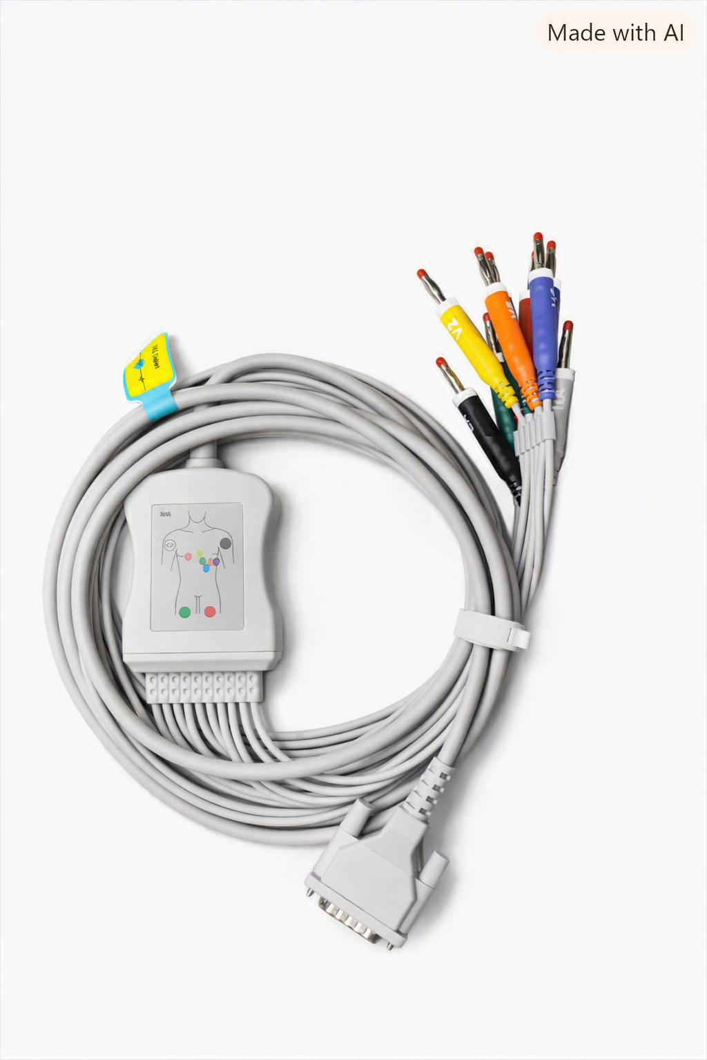 Cable de paciente para electrocardiógrafo (ECG/EKG) de 10 derivaciones.