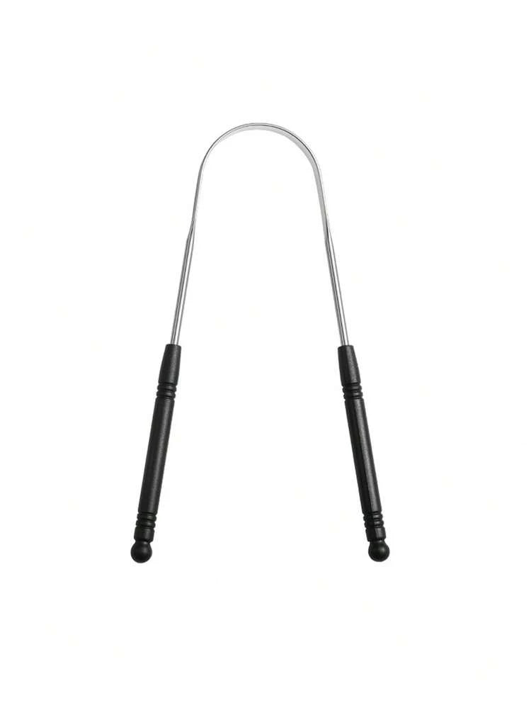 Limpiador de lengua está fabricado con acero inoxidable duradero.