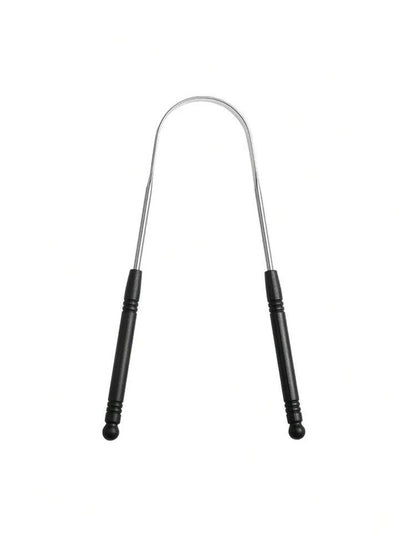 Limpiador de lengua está fabricado con acero inoxidable duradero.