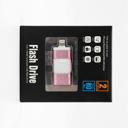 Unidad flash USB 4 en 1 de 25 GB, compatible con iPhone, iPad, Android, Mac y PC.