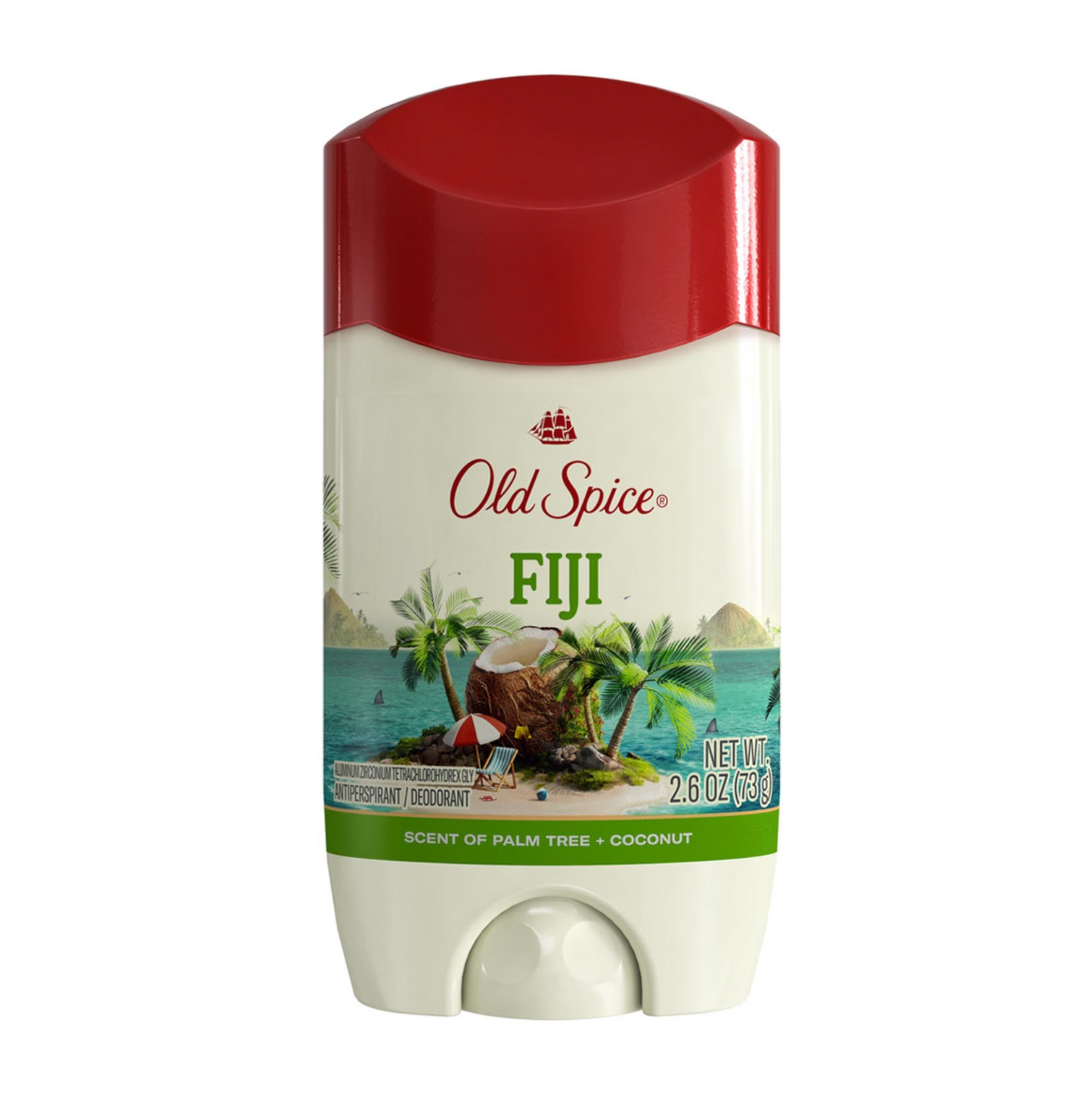 Spice Antiperspirant & Deodorant Fiji with Palm Tree, 24/7 Sweat Protection, 2.6 oz