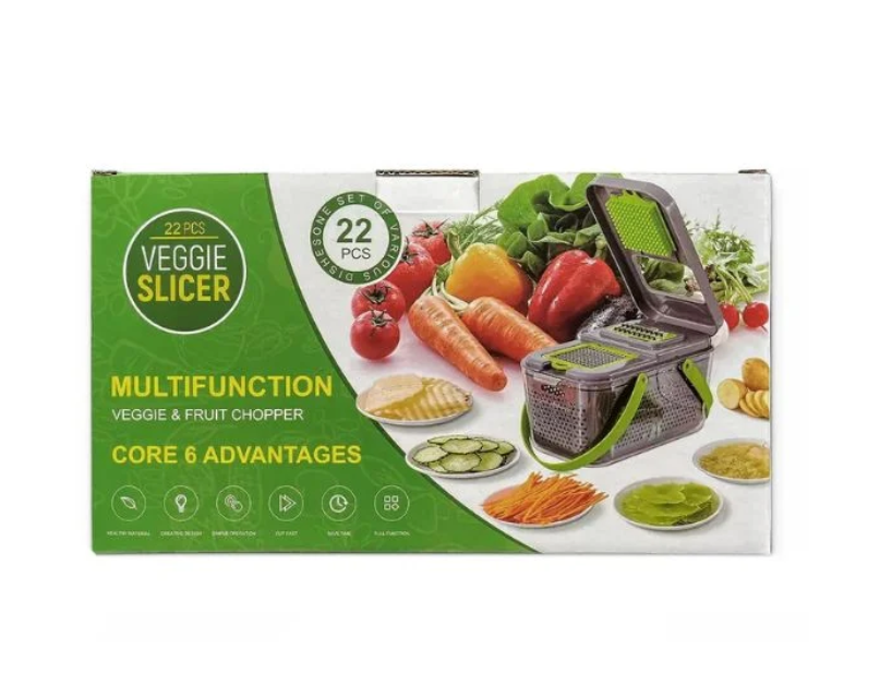 Picadora multifuncional de frutas y verduras.