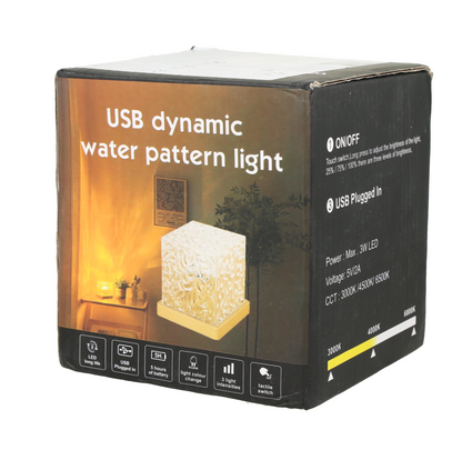 lámpara proyectora de patrón de agua dinámica USB,