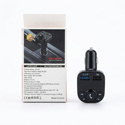 Transmisor FM Bluetooth multifunción para auto modelo genérico tipo X8.