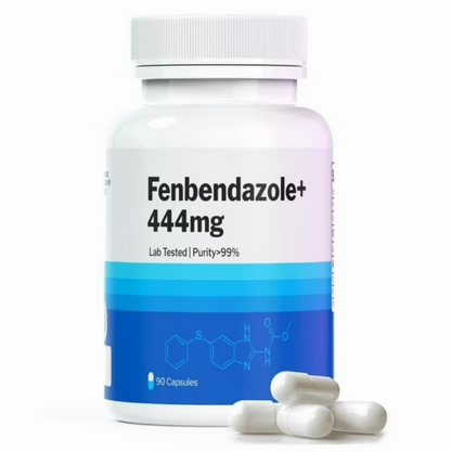 Fenben 444 mg – 99% de pureza, 90 comprimidos, envase individual, apto para consumo humano.