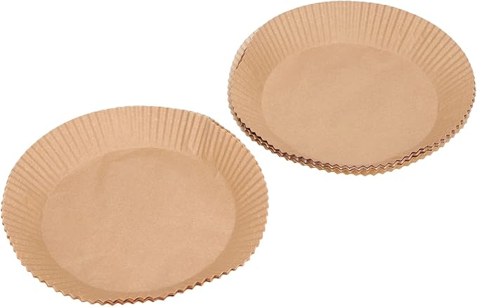 Revestimientos de papel para freidora de aire de 50 unidades, antiadherentes, resistentes al aceite y al agua.