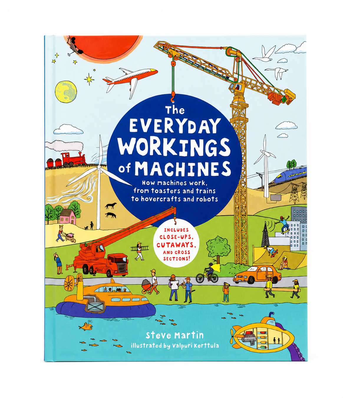 Libro ilustrado en inglés The Everyday Workings of Machines de tapa dura.