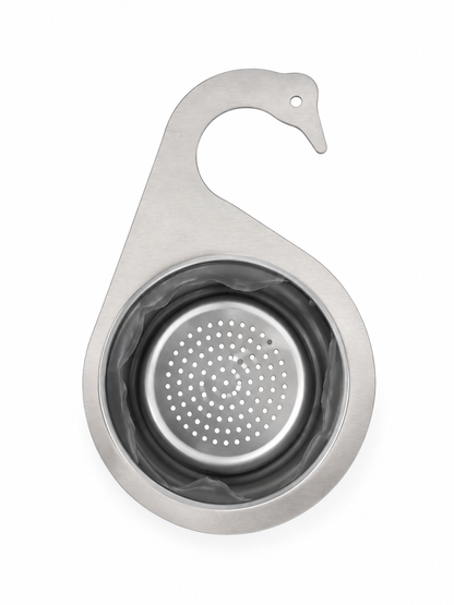 Colador de Fregadero de Acero Inoxidable con Gancho para Desagüe.