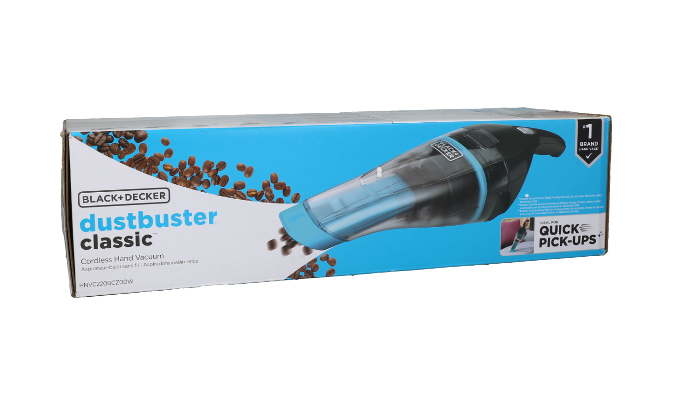 Aspiradora de mano inalámbrica Dustbuster Classic en color negro y azul