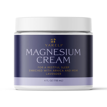 Crema de magnesio, formulada con árnica y MSM para ayudar a relajar los músculos y mejorar el sueño.