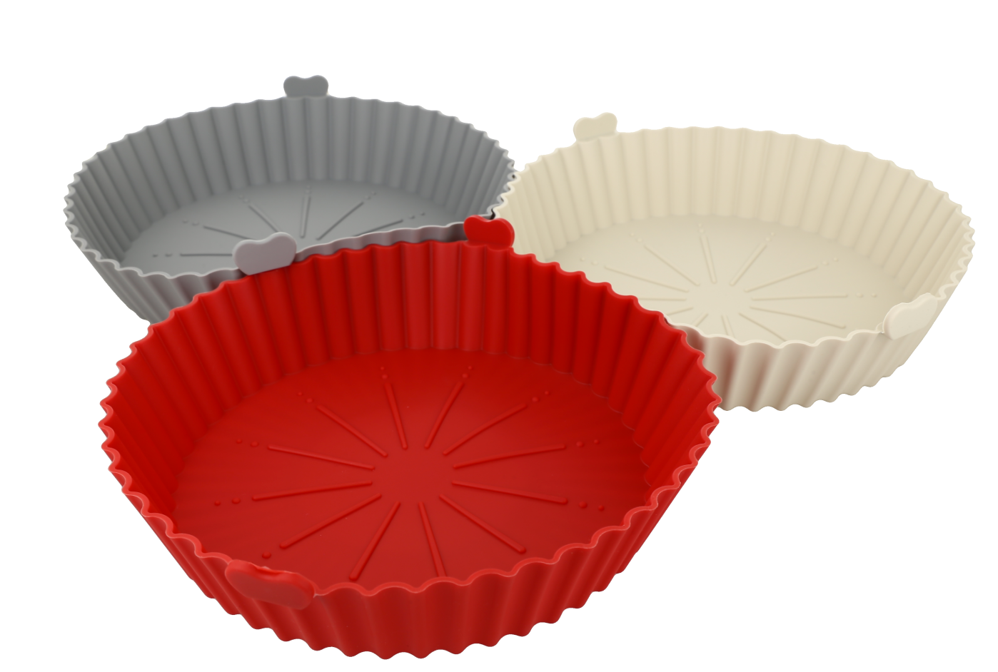 Moldes de silicona reutilizables diseñados para freidoras de aire.