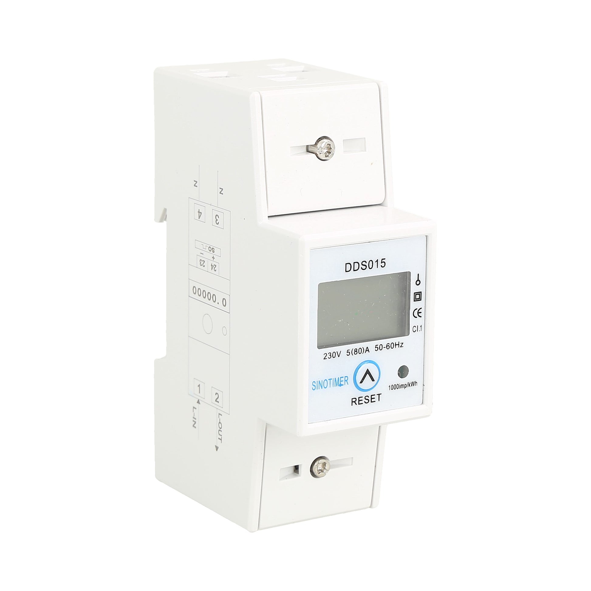 medidor de energía monofásico digital DDS015 de SINOTIMER.