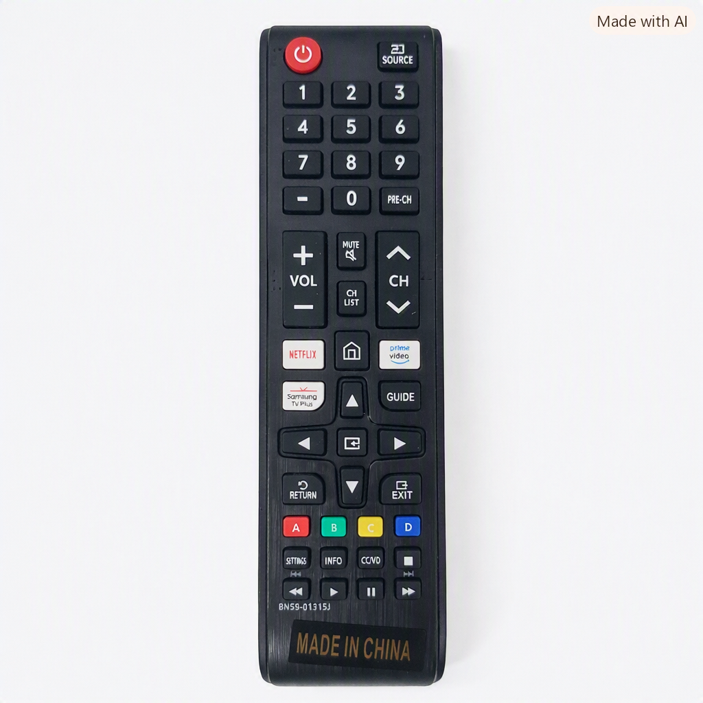Control remoto de repuesto modelo BN59-01315A diseñado para televisores Samsung Smart TV.