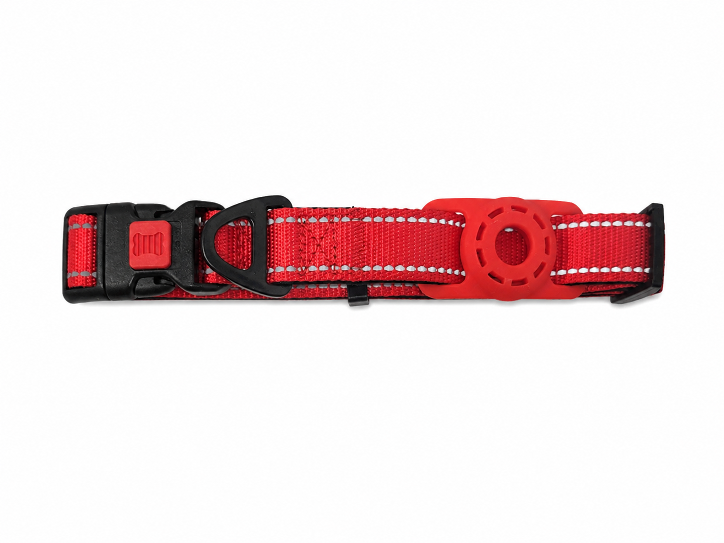 Collar Ajustable para Mascotas con Banda Reflectante y Cierre de Seguridad.