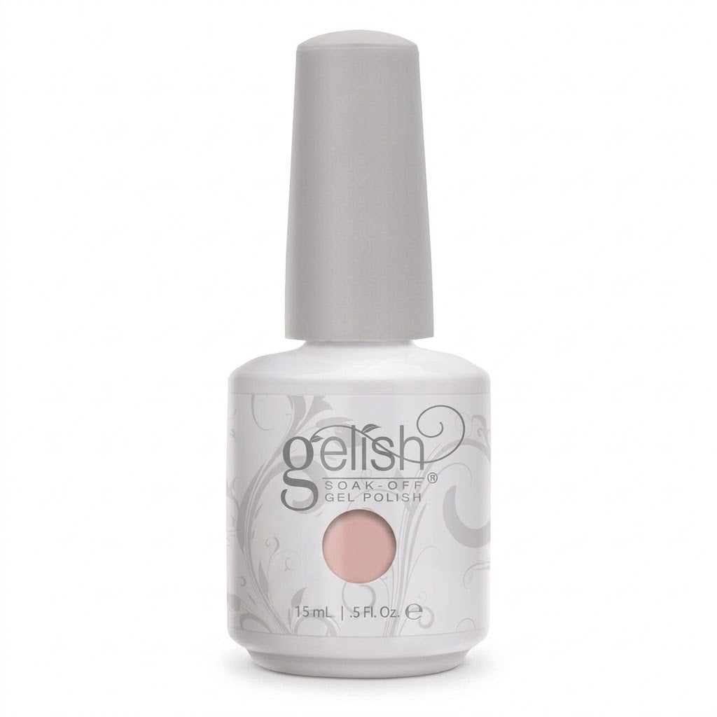 Esmalte de gel semipermanente color rosa nude.
