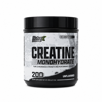 Creatina monohidratada micronizada sin sabor, 200 porciones, 1000 g.