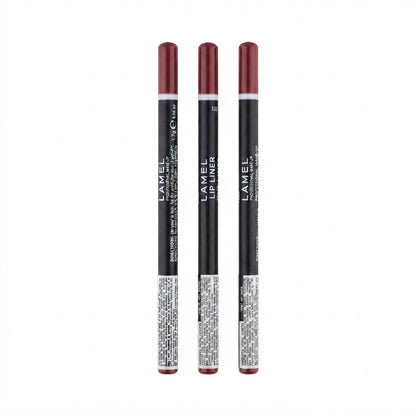 Pack de 3  Delineadores de labios con fórmula de larga duración, tono 406, 401, 406.