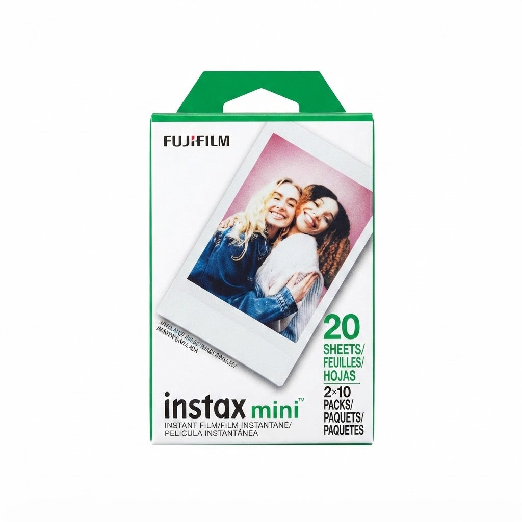 Paquete doble de película instantánea que contiene 20 hojas en total 2 cartuchos de 10 poses.