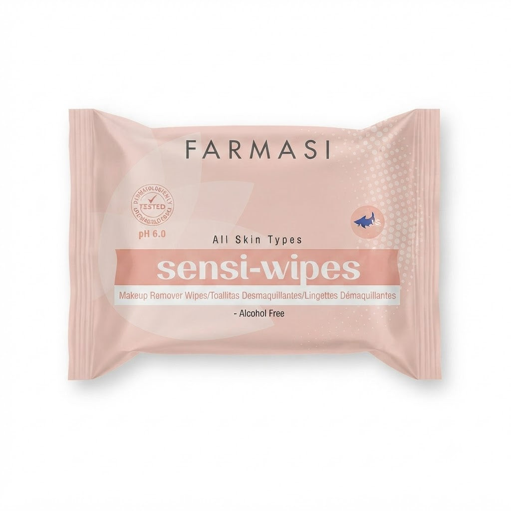 Toallitas desmaquillantes formuladas para todo tipo de piel, incluyendo pieles sensibles.