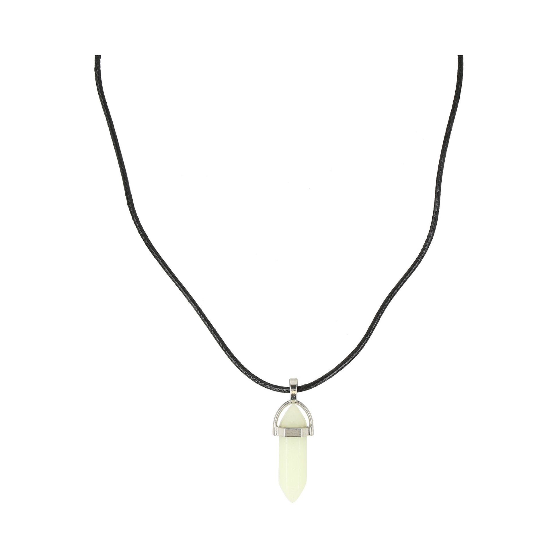 Collar hexagonal para parejas, piedra natural