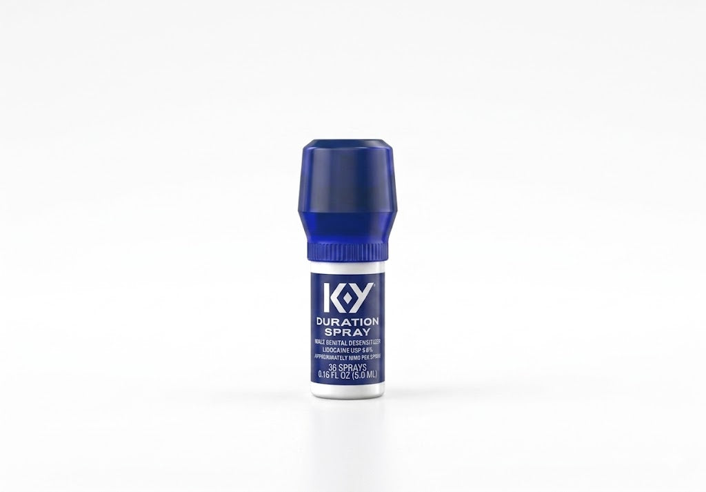Spray desensibilizante genital masculino, diseñado para su uso en la salud sexual y el bienestar íntimo.