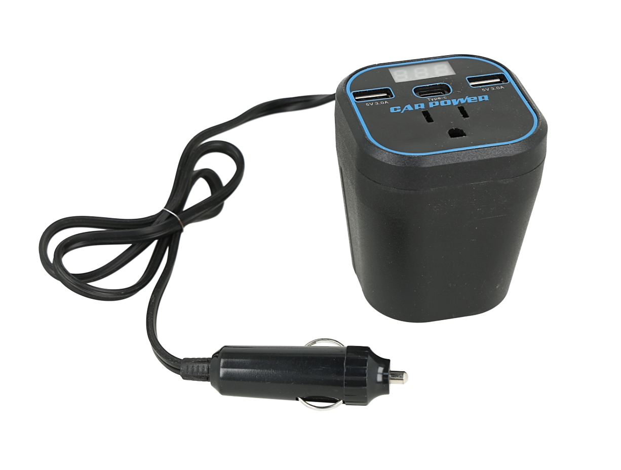 Inversor de corriente para automóvil con múltiples puertos de carga USB