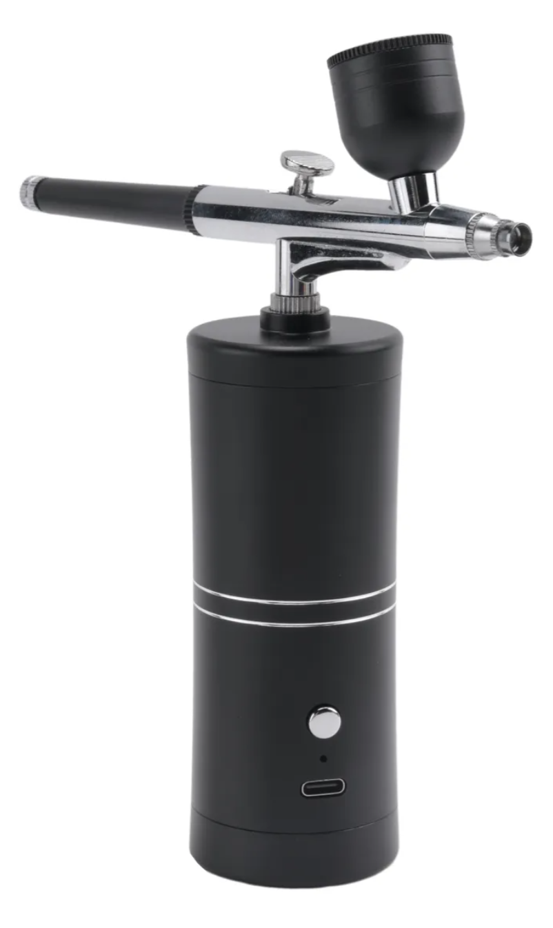 Kit De Aerógrafo Con Compresor Recargable Inalámbrico