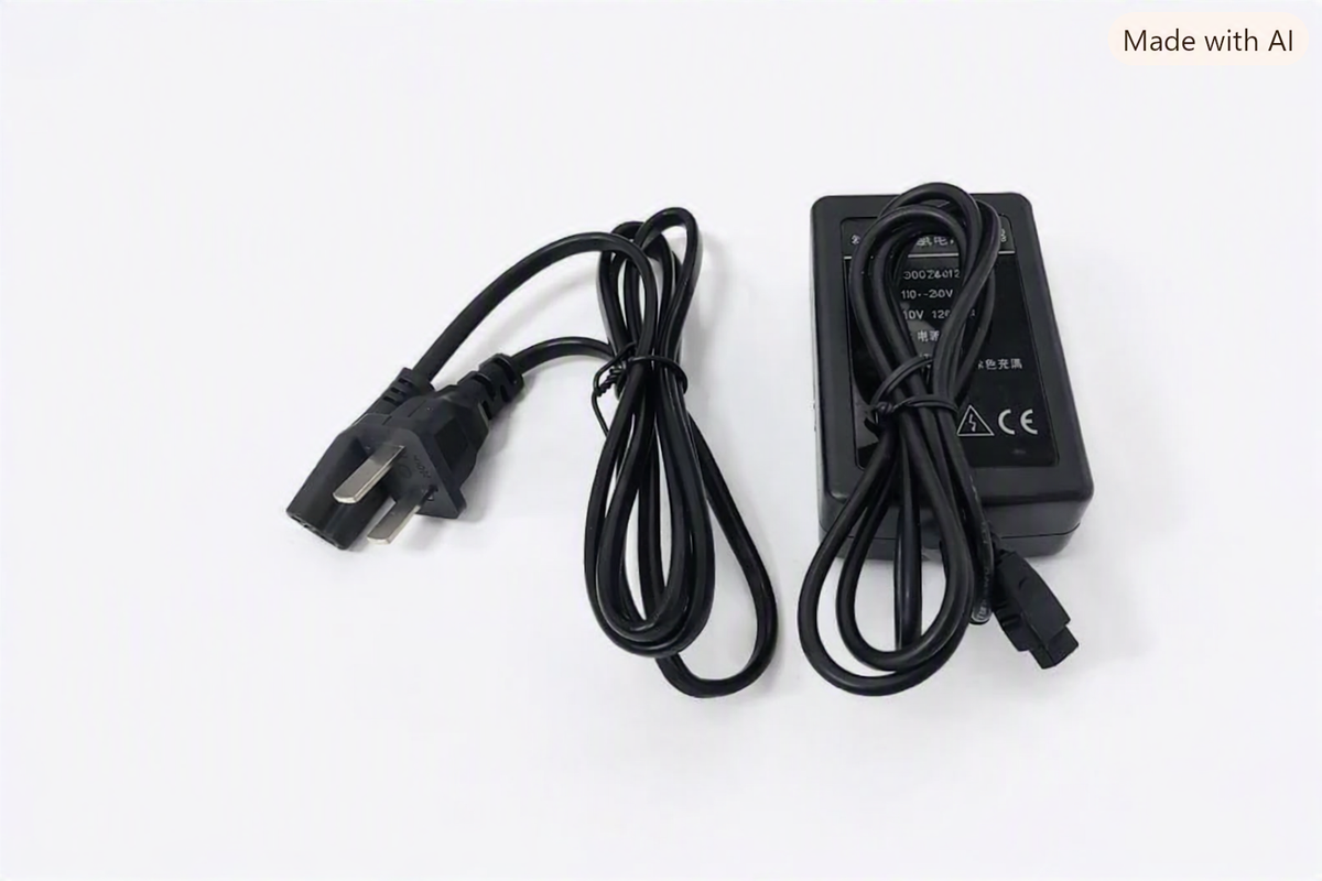 Cargador o adaptador de corriente CA.