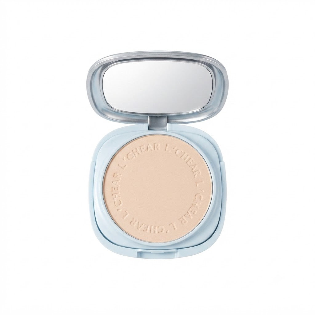 Polvo compacto blanqueador con protección solar.