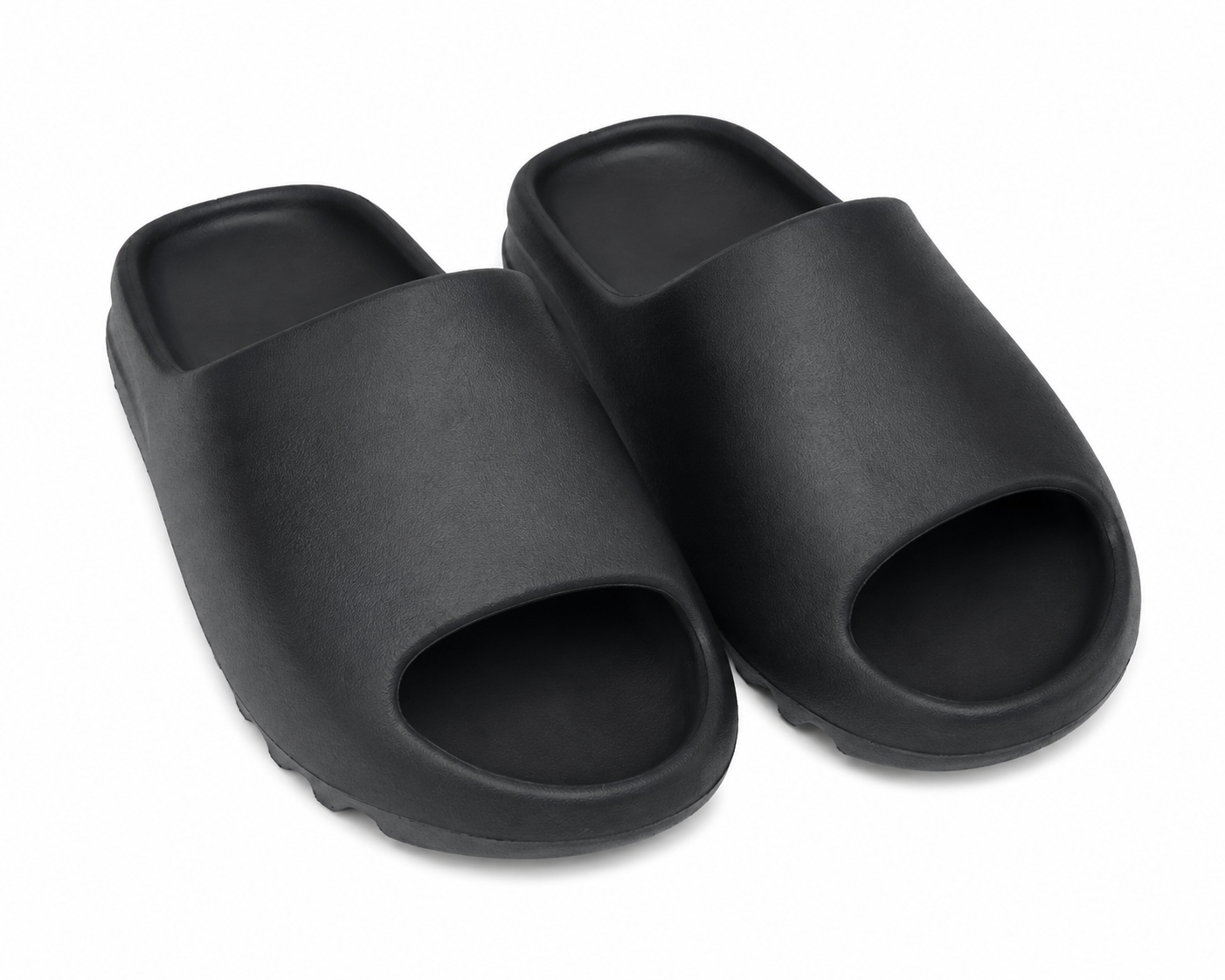 Sandalias negras de plataforma con punta abierta, talla 11.