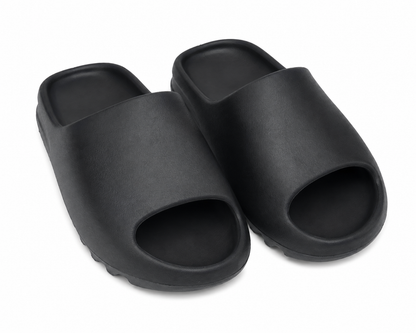 Sandalias negras de plataforma con punta abierta, talla 11.
