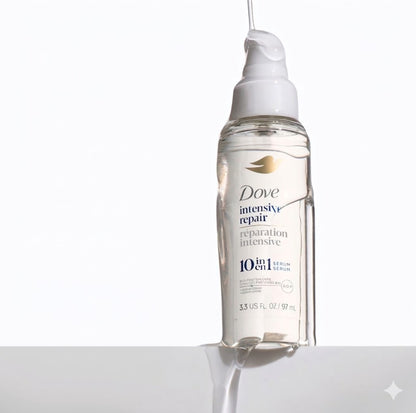 Suero capilar 10 en 1, formulado para reparar el cabello dañado.
